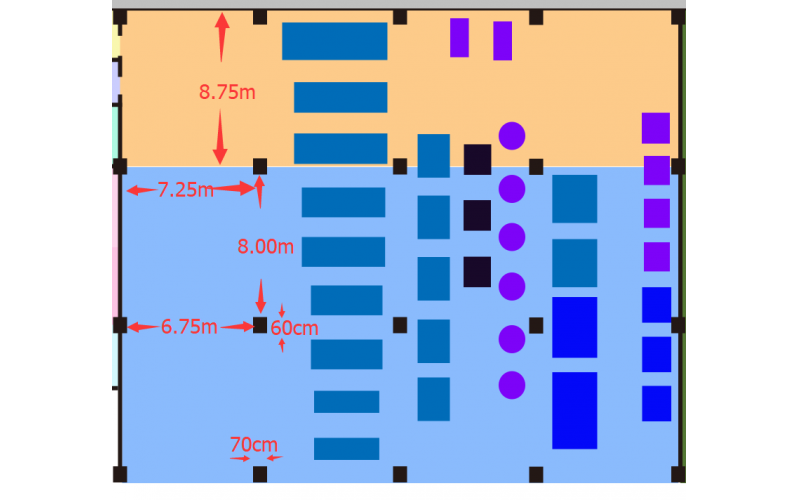 深模新工廠示意圖，設(shè)備多，空間少